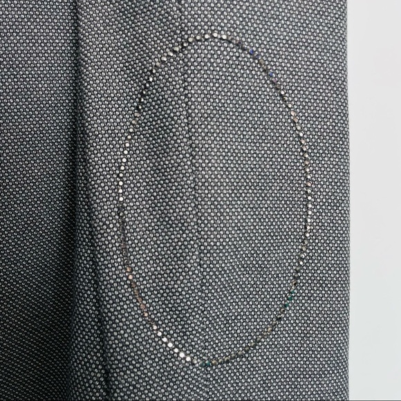 New! Zadig & Voltaire Crystal Embellished Gray Blazer with Elbow Detail Size M - Picture 8 of 10